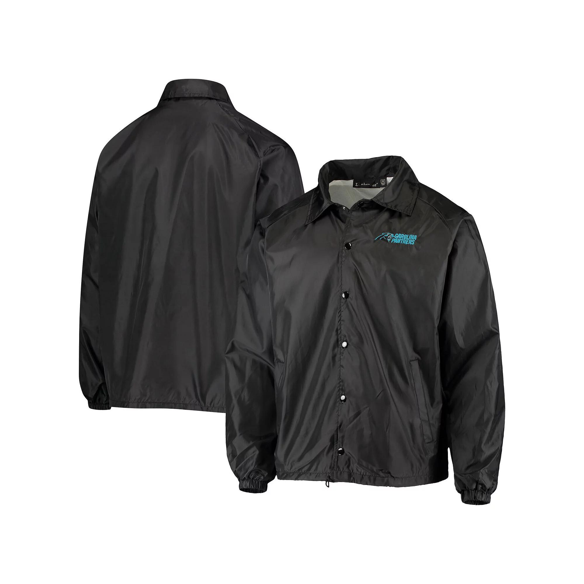 Men's Black Pittsburgh Steelers Coaches Classic Raglan Full-Snap Windbreaker Jacket,  Product Image