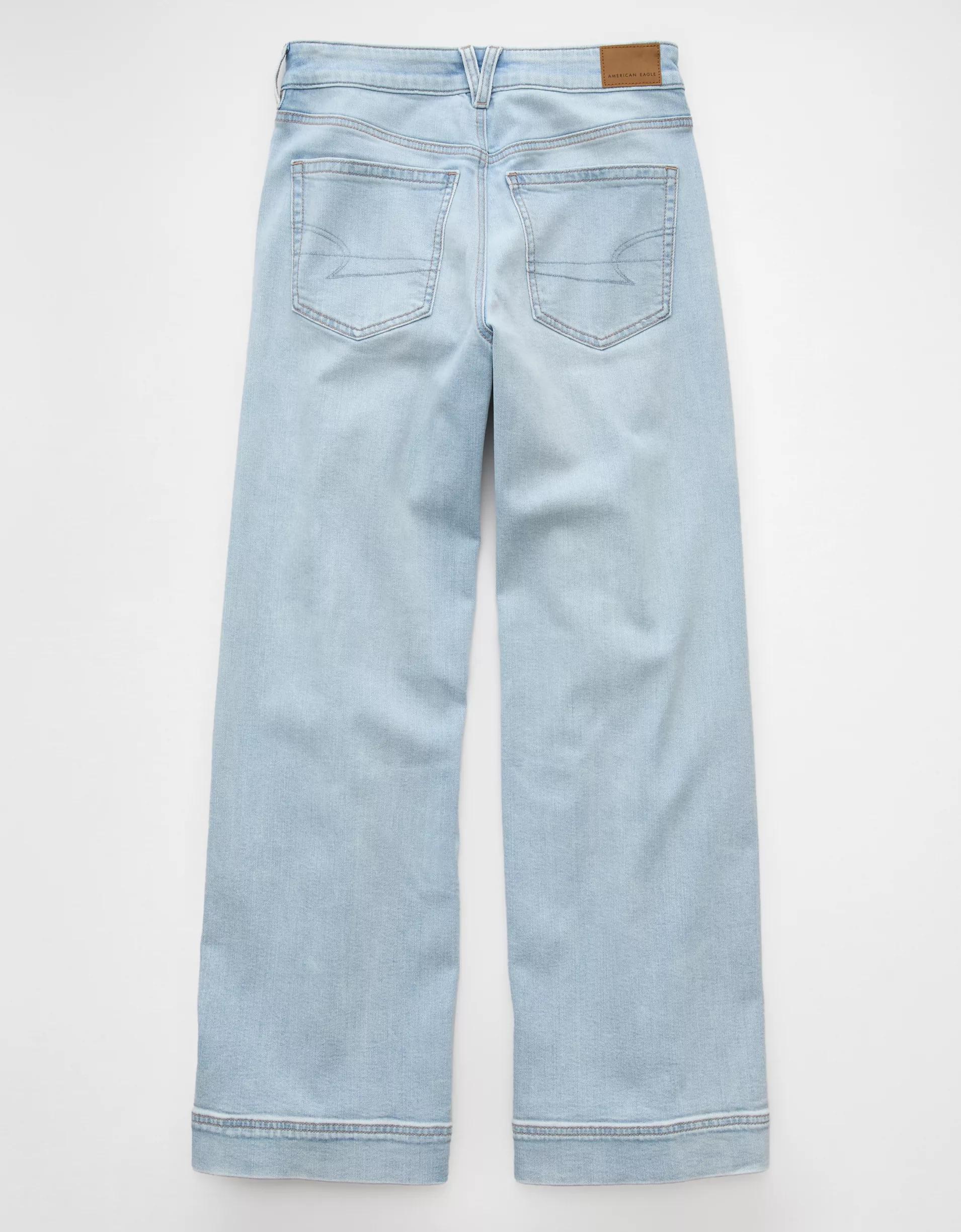 AE Dreamy Drape Stretch Low-Rise Baggy Wide-Leg Jean Product Image