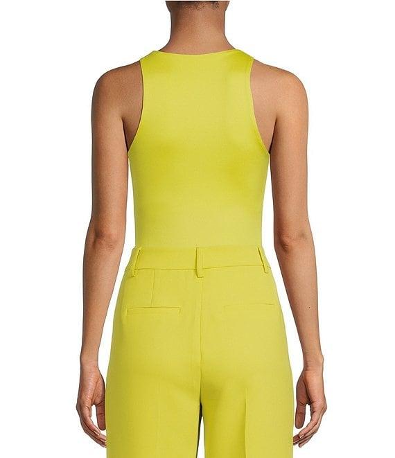 Gianni Bini Layla Sleeveless Racer Knit Coordinating Bodysuit Product Image