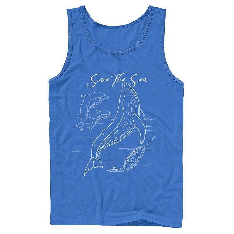 Men's Jurassic Park Neon Gradient Scene Tank Top,  Product Image