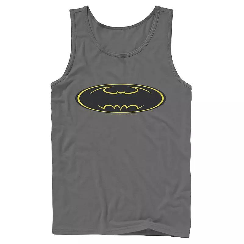 Men's DC Comics Batman Yellow Line Chest Logo Tank Top,  Product Image