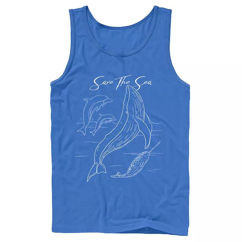 Men's Jurassic Park Neon Gradient Scene Tank Top,  Product Image
