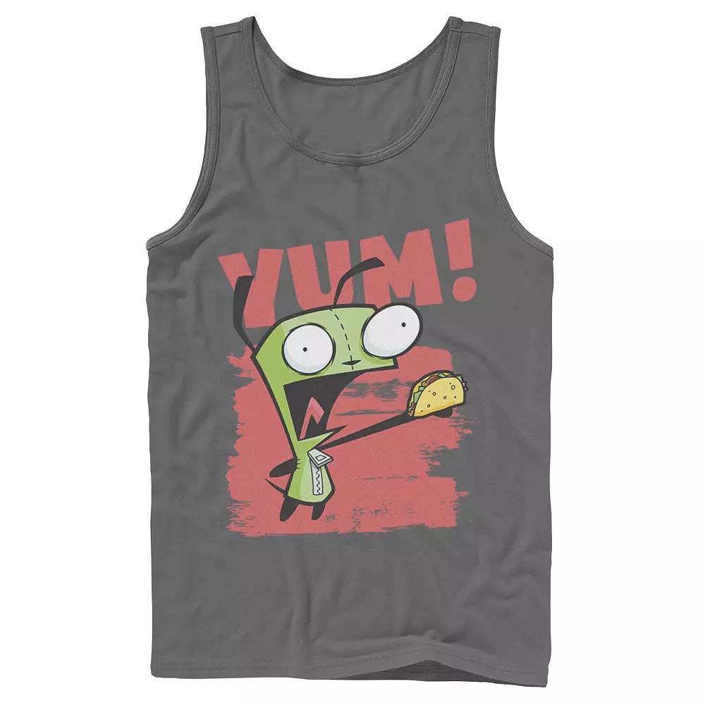 Men's Nickelodeon Invader Zim Gir Screaming Yum! Taco Portrait Graphic Graphic Tank Top,  Product Image