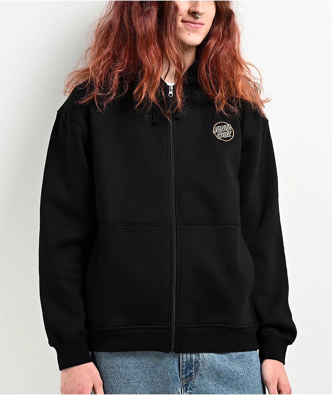 Santa Cruz Breaker Dot Black Zip Hoodie Product Image