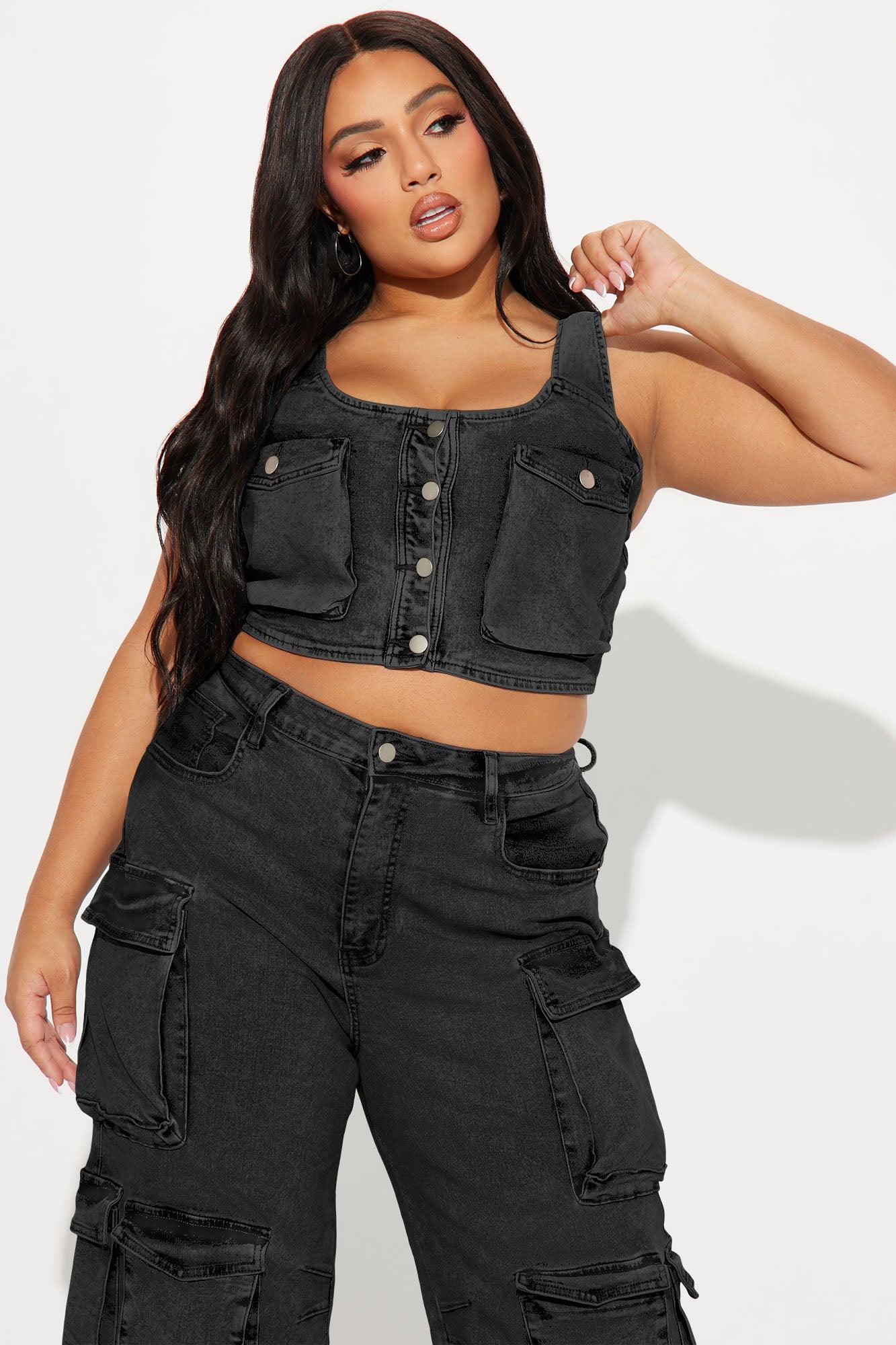 Losing Time Cargo Pant Set - Black Female Product Image