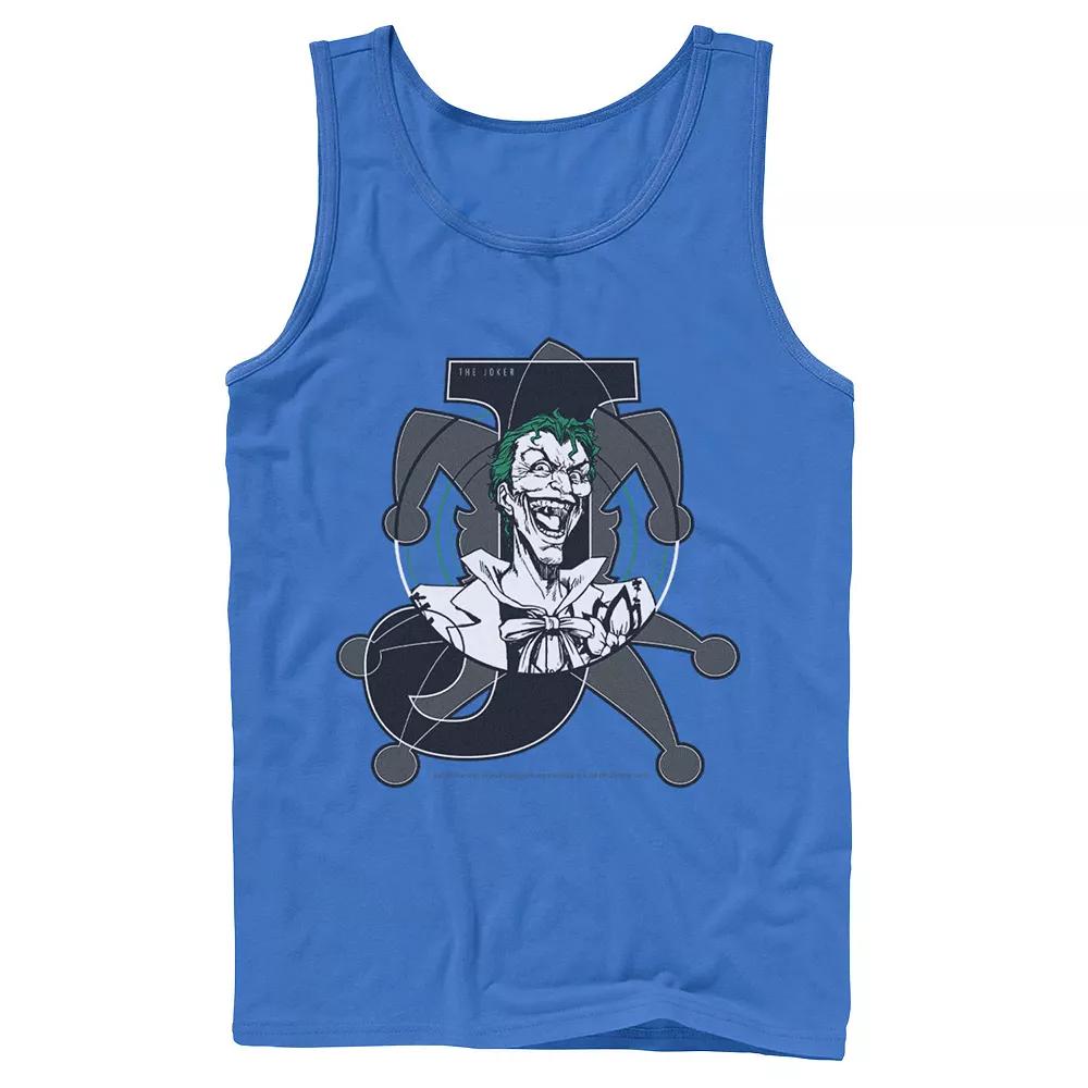 Men's DC Comics Joker Card Laughing Poster Tank Top,  Product Image