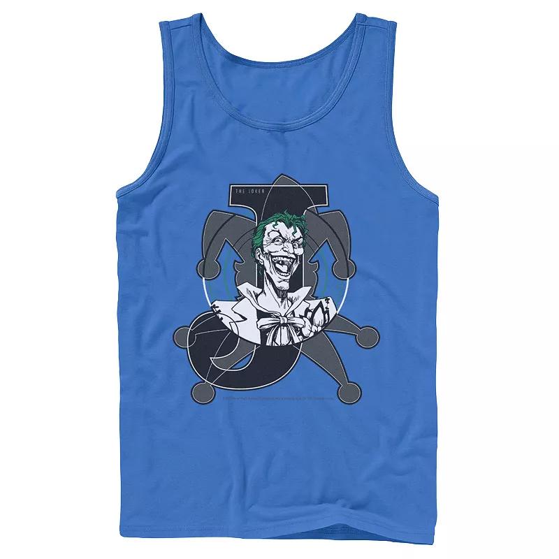 Men's DC Comics Joker Card Laughing Poster Tank Top,  Product Image