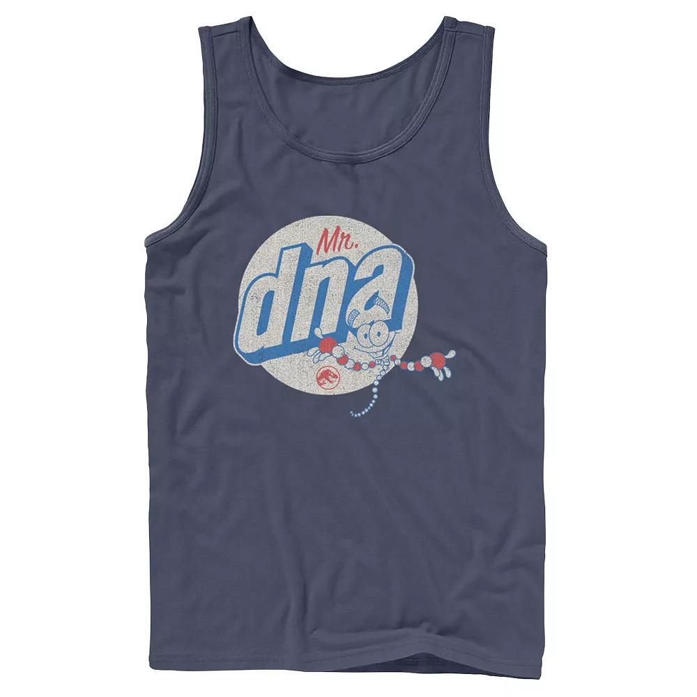 Men's Jurassic World Vintage Mr. DNA Logo Tank Top,  Product Image