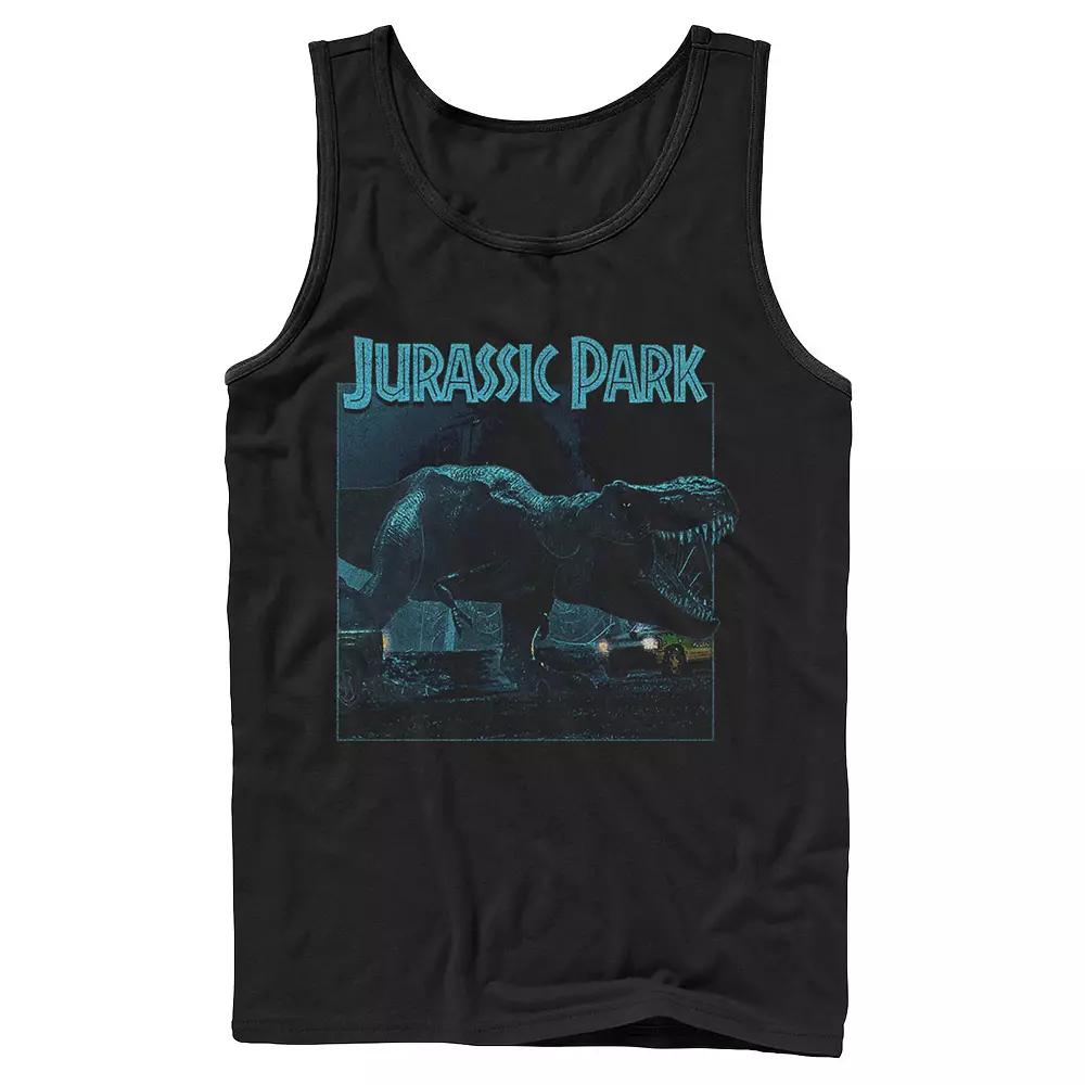 Men's Jurassic Park T Rex Roar Dark Photo Tank Top,  Product Image