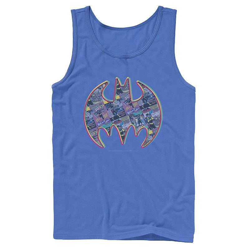 Men's DC Comics Batman Neon Comic Cover Logo Tank Top,  Product Image