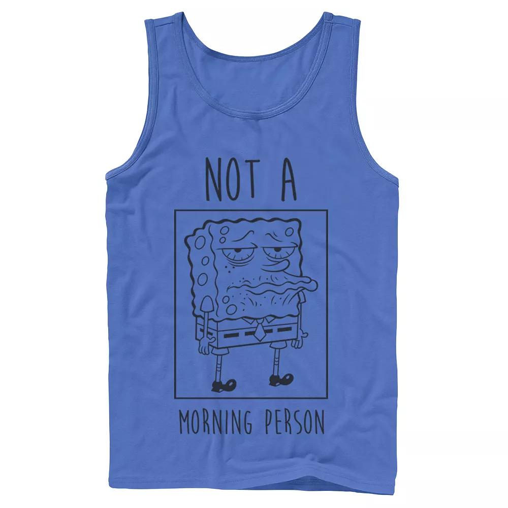 Men's Nickelodeon SpongeBob SquarePants Not A Morning Person Graphic Tank Top,  Product Image