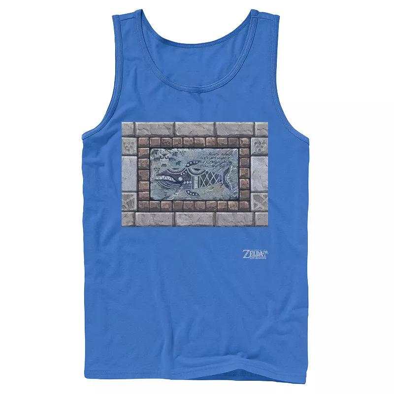 Men's Nintendo Legend Of Zelda Links Awakening Whale Stone Frame Portrait Tank Top,  Product Image