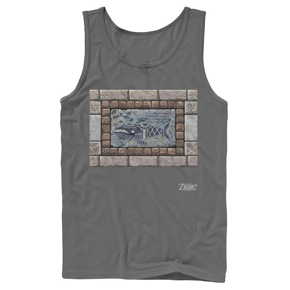 Men's Nintendo Legend Of Zelda Links Awakening Whale Stone Frame Portrait Tank Top,  Product Image