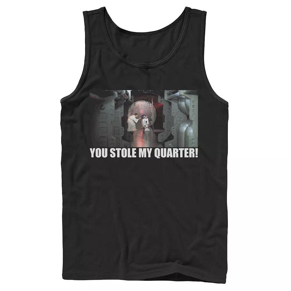 Men's Star Wars Princess Leia & R2-D2 You Stole My Quarter Tank Top, Boy's,  Product Image