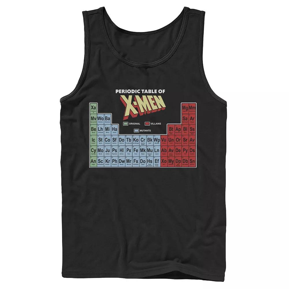 Men's Marvel X-Men Periodic Table Graphic Tank, Size: Large, Black Product Image