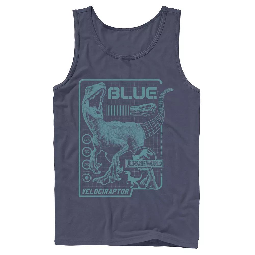 Men's Jurassic Park Beige Flat Movie Logo Tank Top,  Product Image