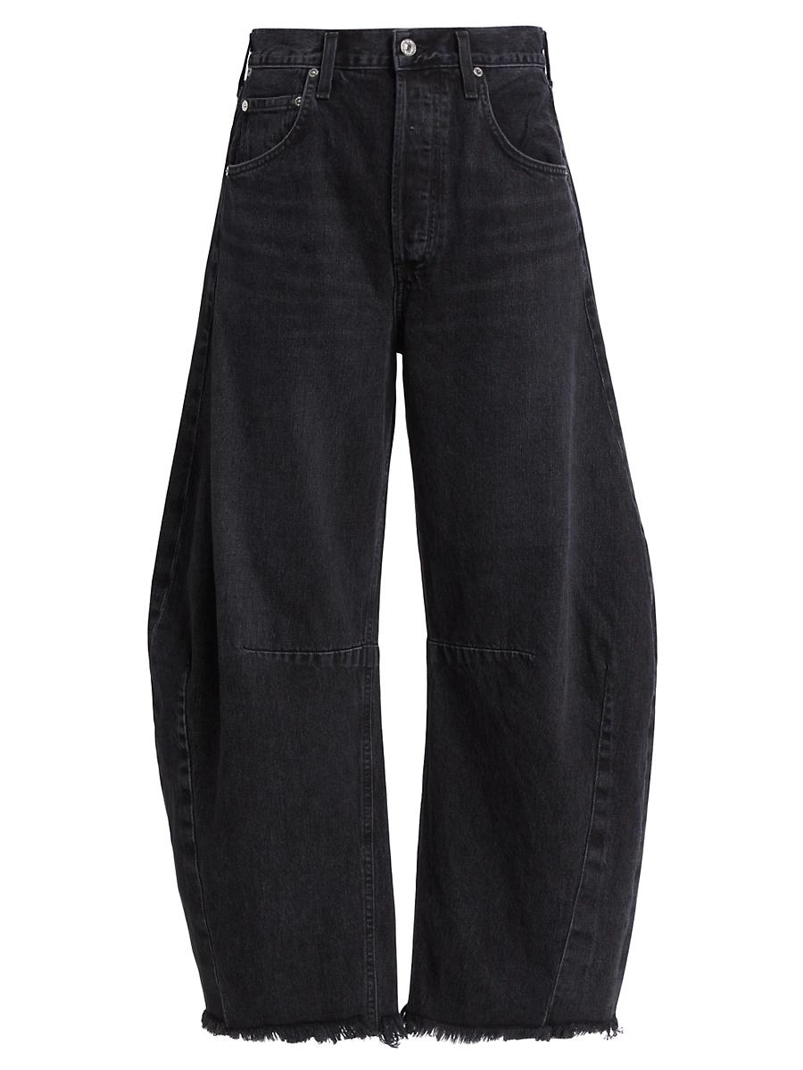 Womens Horseshoe Wide-Leg Jeans Product Image