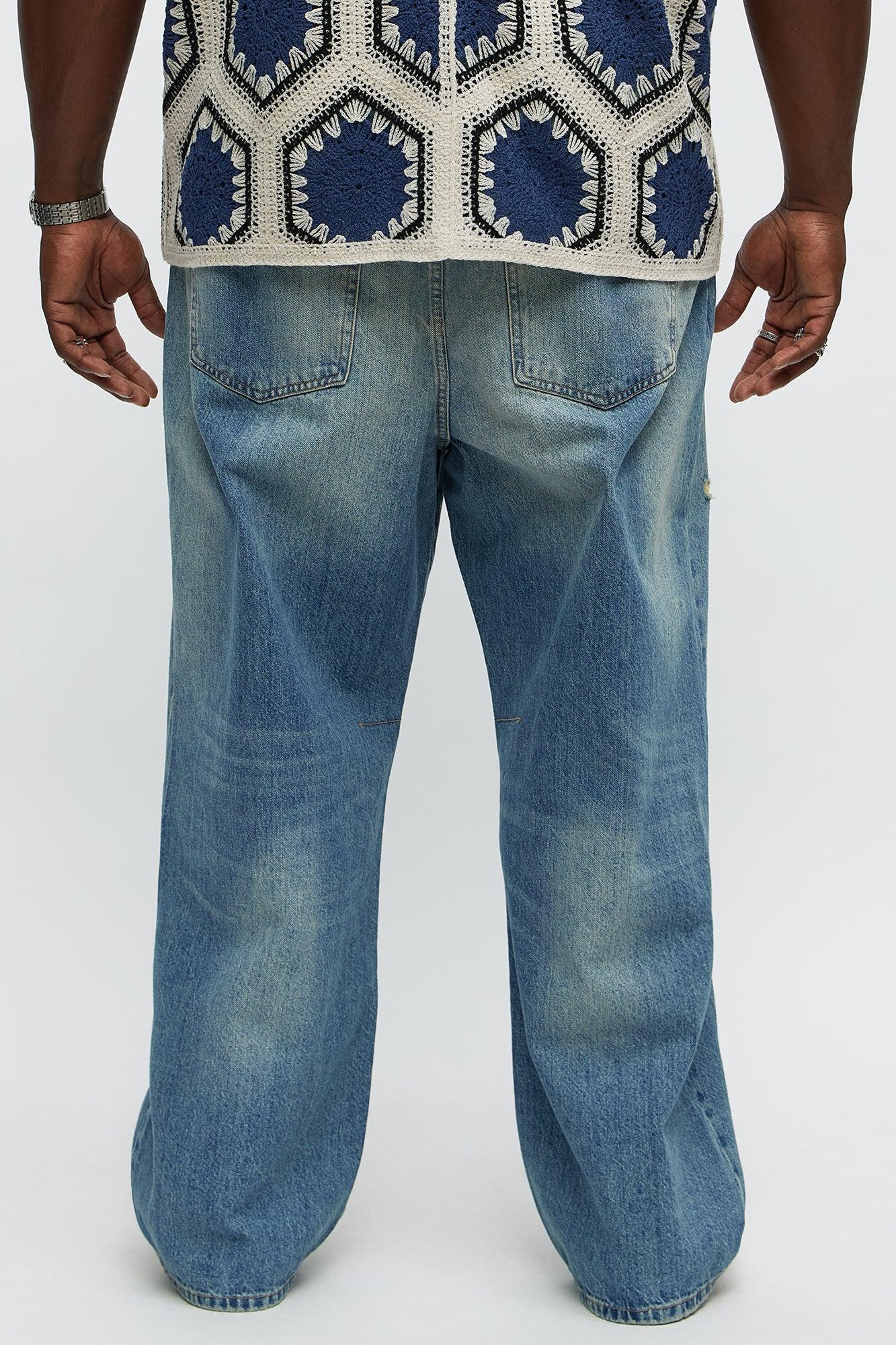 In The Bay Baggy Jeans - Medium Blue Wash Male Product Image