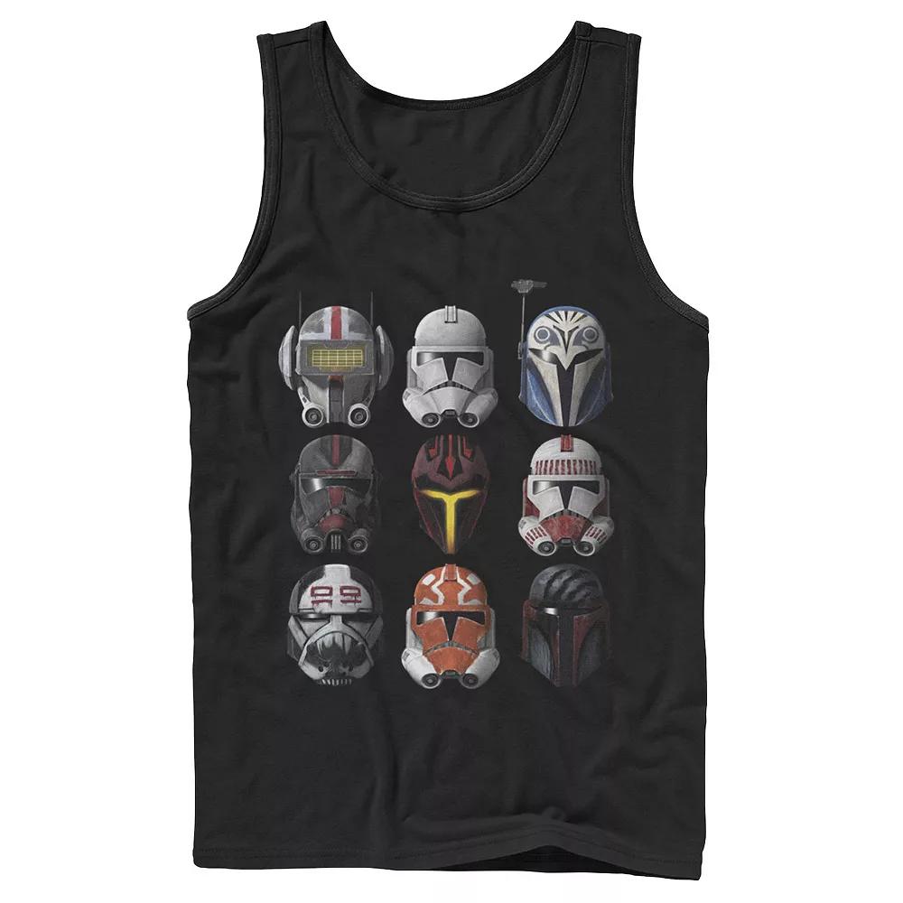 Men's Star Wars: The Clone Wars Clone Helmets Tank Top,  Product Image