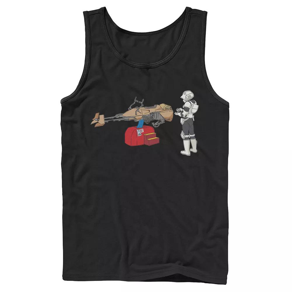 Men's Star Wars Stormtrooper Coin Operated Speeder Bike Tank Top,  Product Image