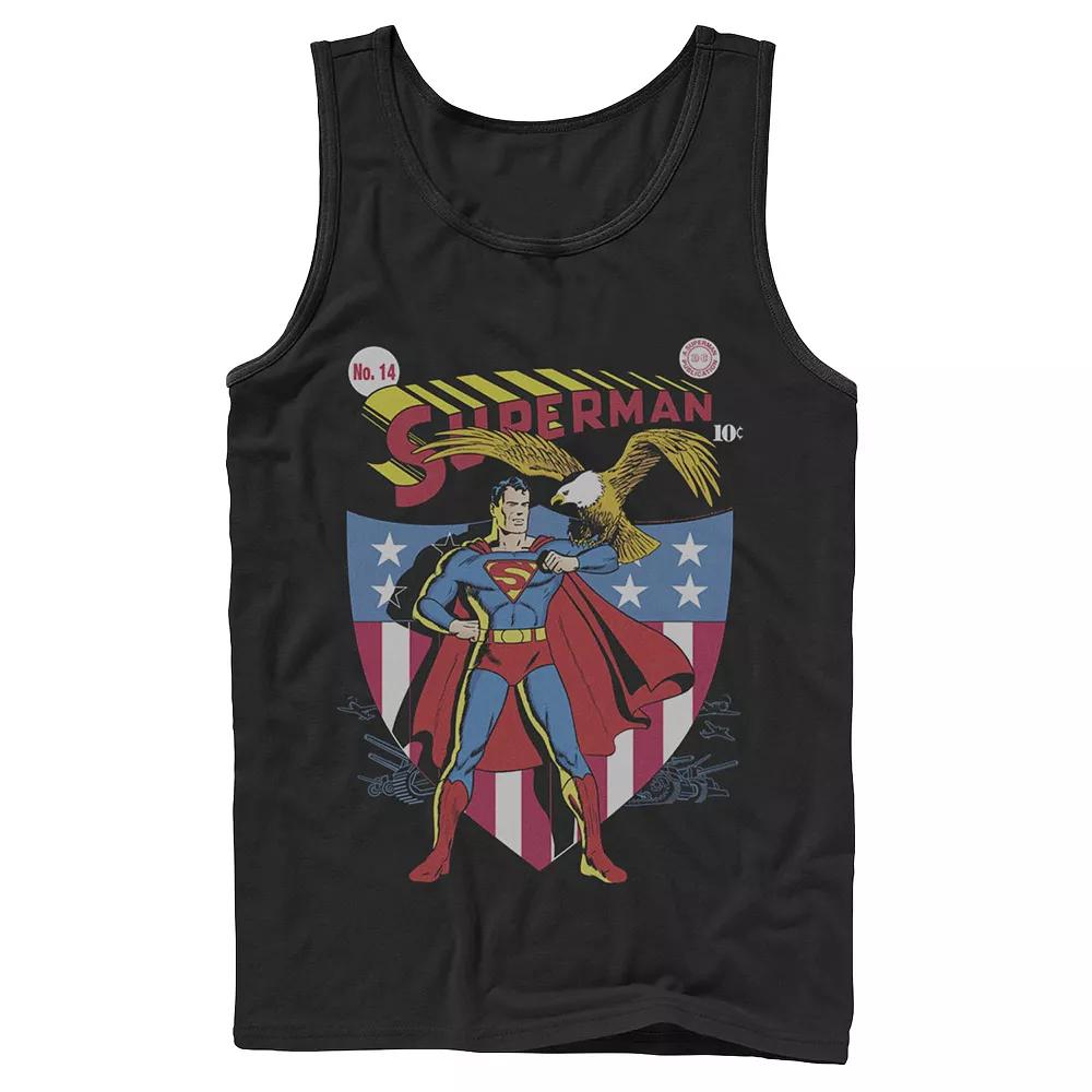 Men's DC Comics Superman Stars And Stripes Poster Tank Top,  Product Image