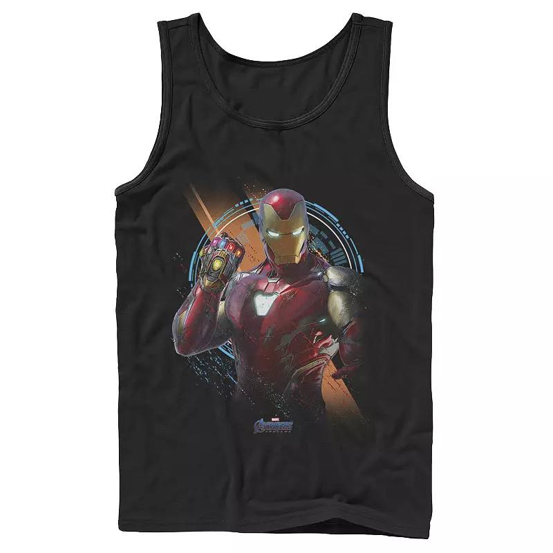Men's Marvel Avengers Endgame Iron Man Time Travel Platform Logo Tank Top,  Product Image