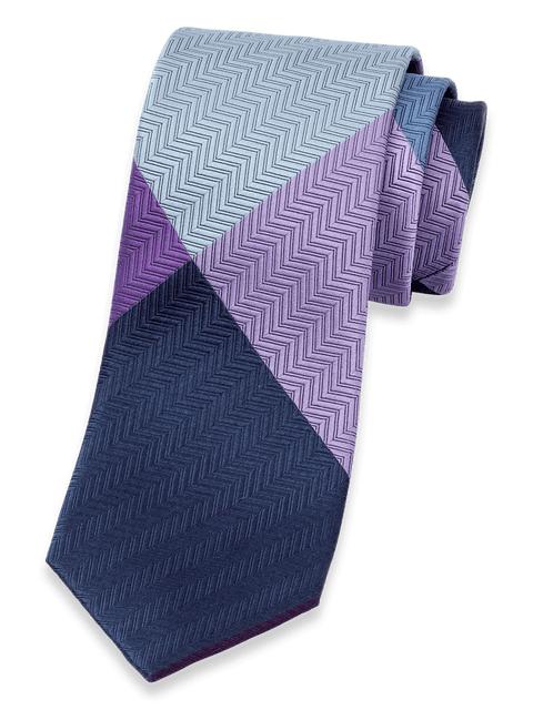 Patchwork Woven Silk Tie - Purple Multi Product Image