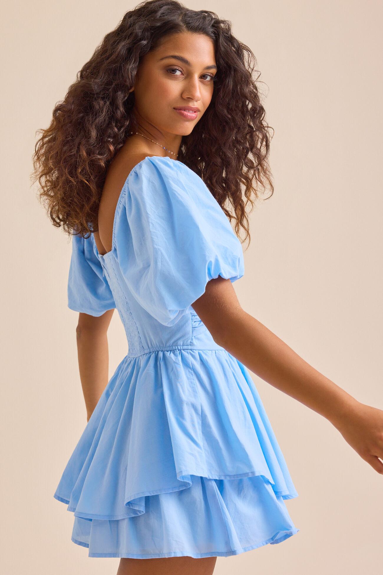 Melanie Puff Sleeve Romper Product Image