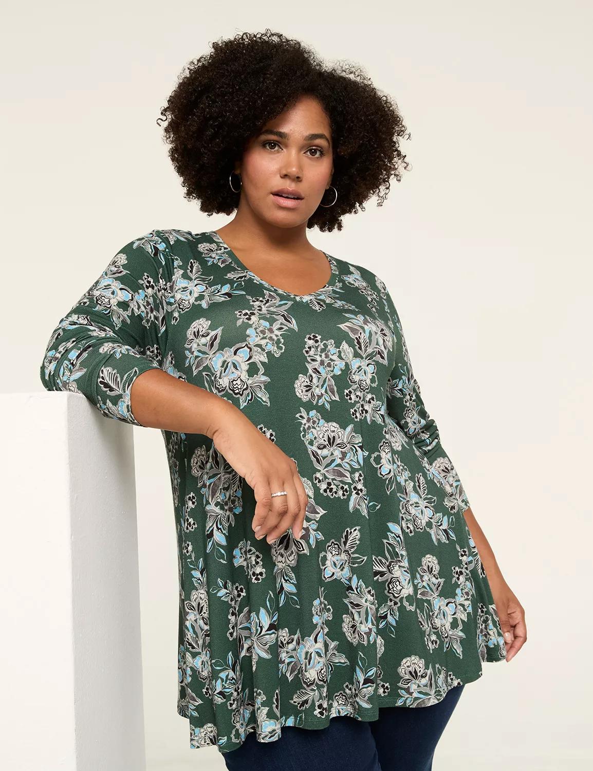 Swing Long-Sleeve V-Neck Tee Product Image