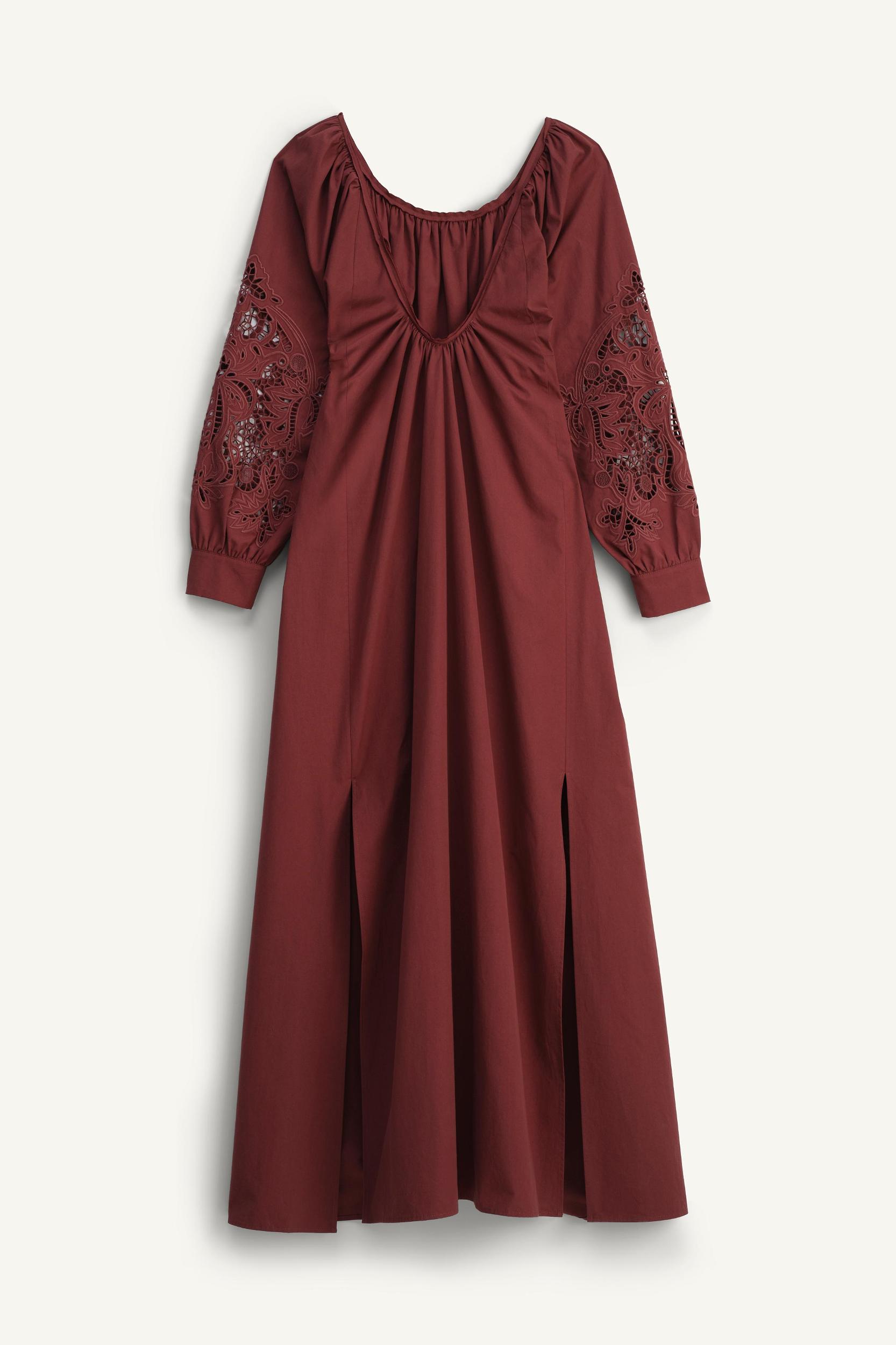 LIMITED EDITION EMBROIDERED POPLIN DRESS Product Image