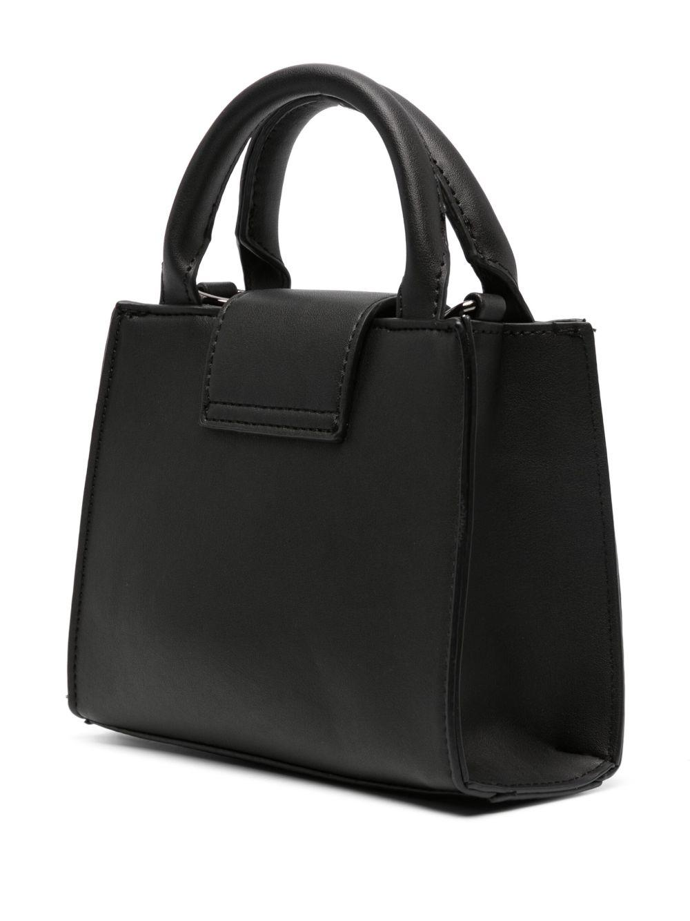 logo-print faux-leather tote  Product Image