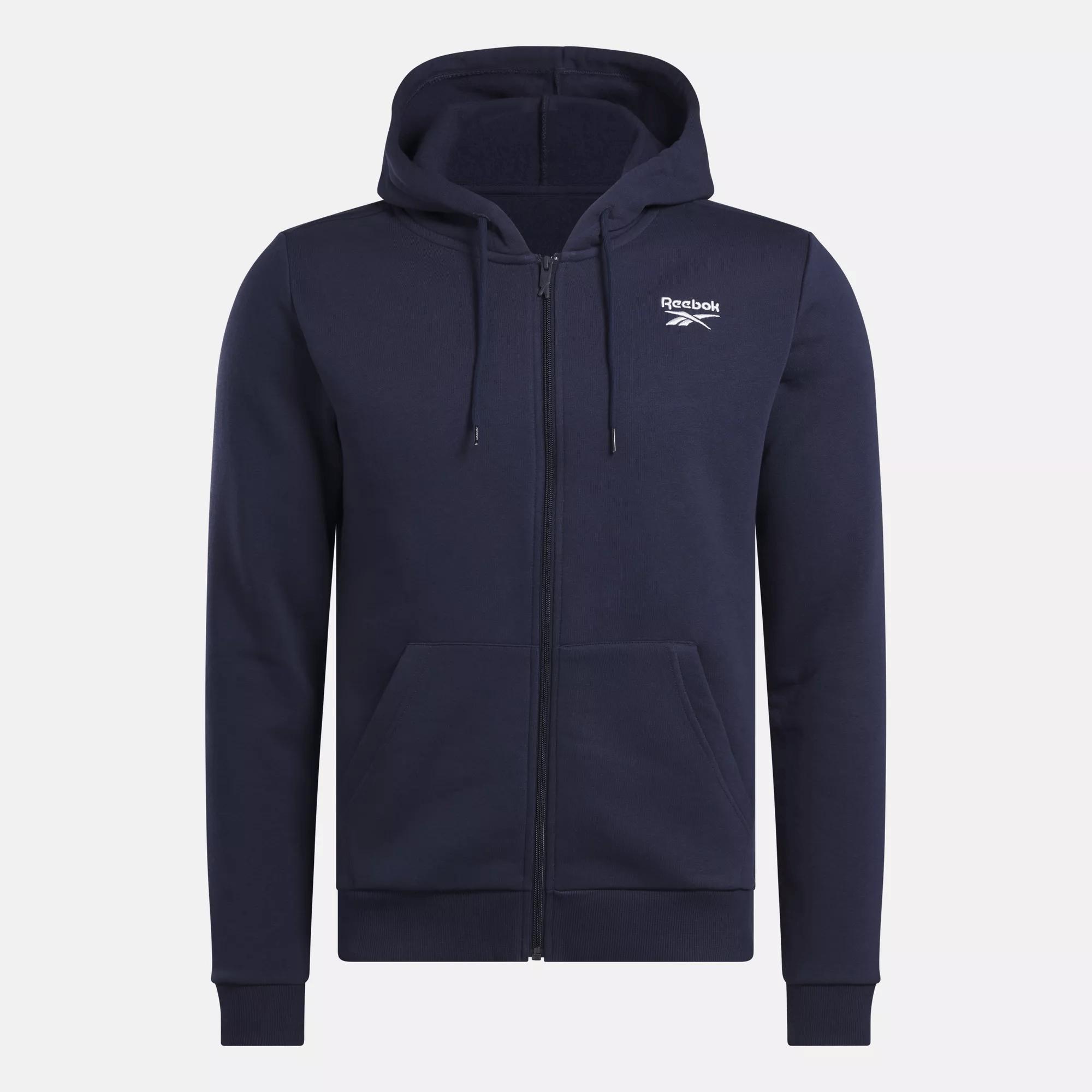 Men's Reebok Identity Small Logo Fleece Full-Zip Hoodie Male Product Image