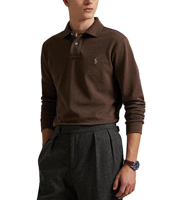 Polo Ralph Lauren Classic Fit Mesh Long Sleeve Polo Shirt Product Image