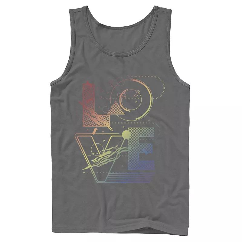 Big & Tall Love Retro Letter Grid Tee, Men's,  Product Image