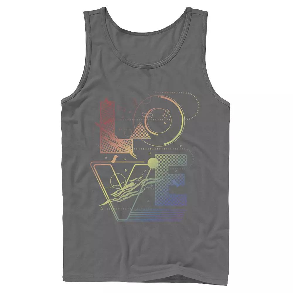 Big & Tall Love Retro Letter Grid Tee, Men's,  Product Image