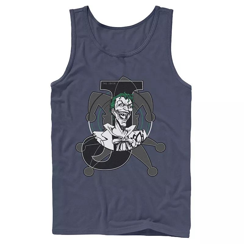 Men's DC Comics Joker Card Laughing Poster Tank Top,  Product Image