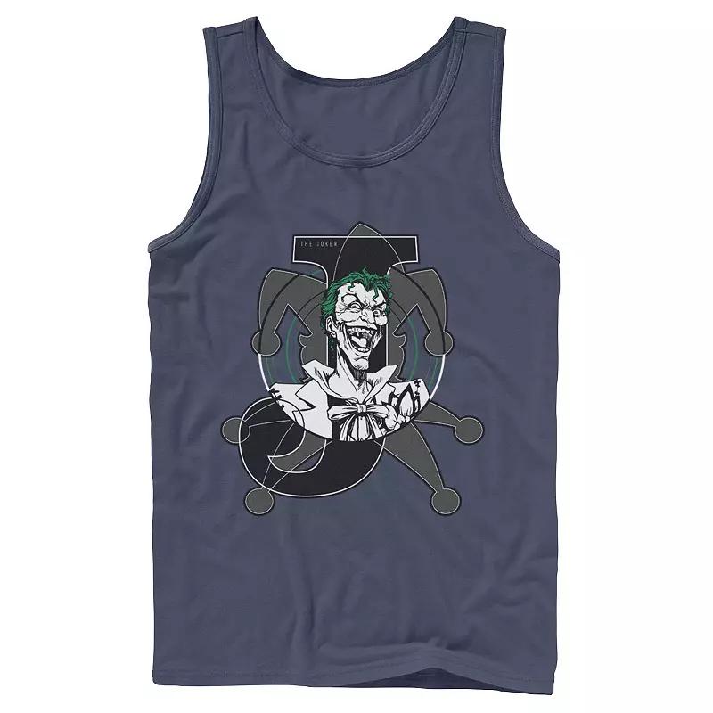 Men's DC Comics Joker Card Laughing Poster Tank Top,  Product Image