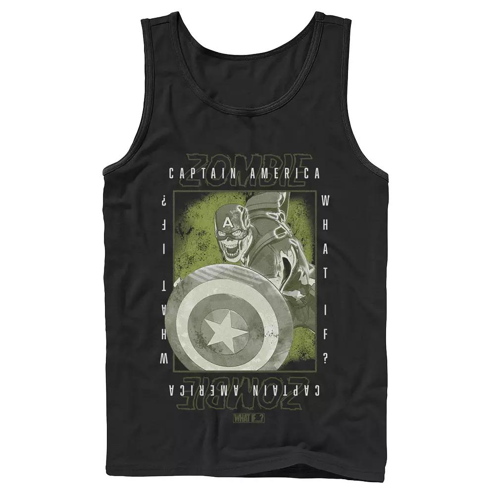 Men's Marvel What If Captain Zombie Box Poster Tee, Boy's,  Product Image