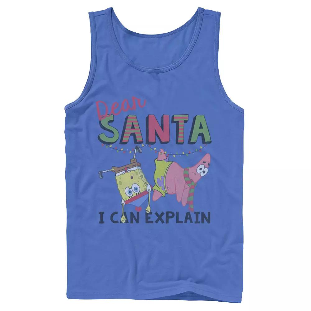 Men's Nickelodeon SpongeBob SquarePants Santa I Can Explain Graphic Tank Top,  Product Image