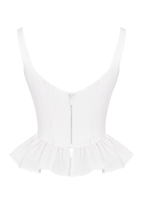 Gigou  white peplum cotton corset - sale Product Image