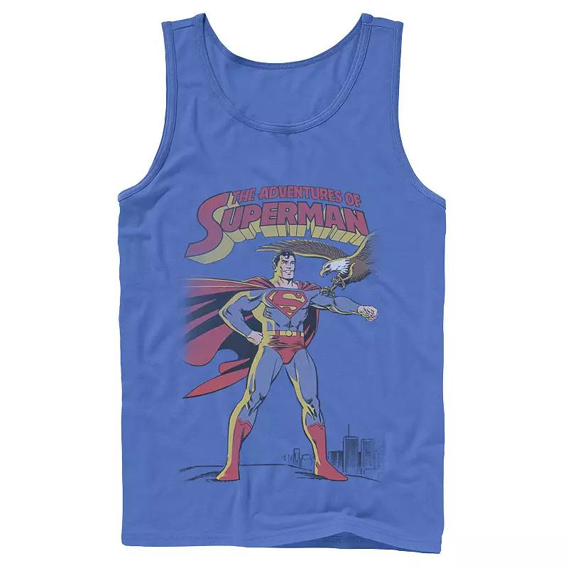 Men's DC Comics Superman Adventures Text Poster Tank Top,  Product Image