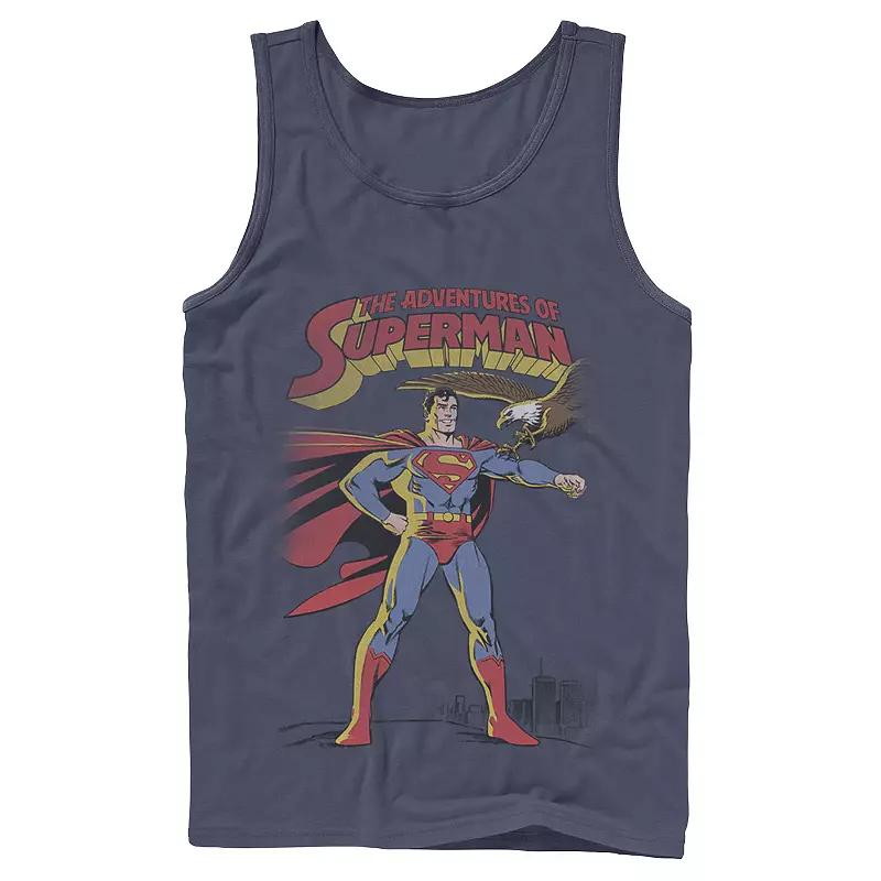 Men's DC Comics Superman Adventures Text Poster Tank Top,  Product Image