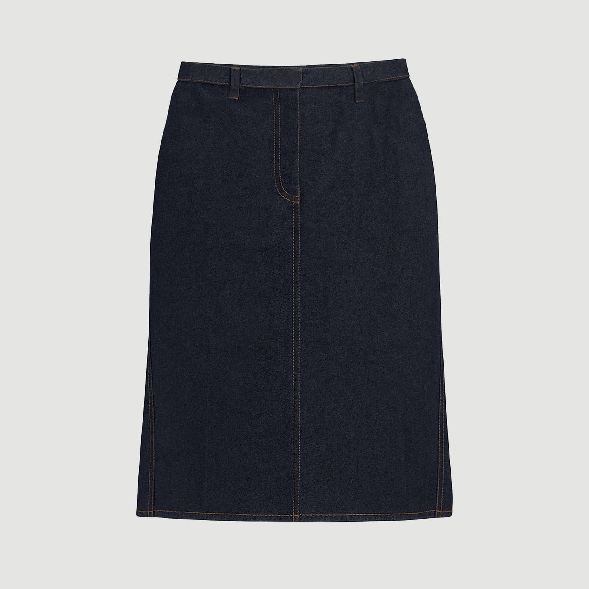 Johanna Knee-Length Denim Skirt Product Image