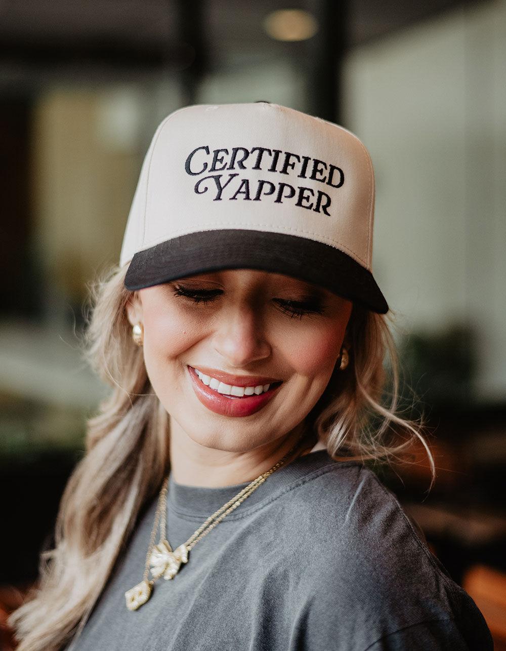 KATYDID Certified Yapper Two-Toned Vintage Hat - BLACK Product Image