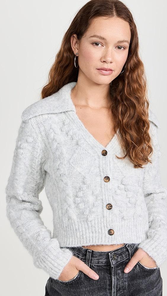 LE JEAN Cable Knit Cardigan | Shopbop Product Image