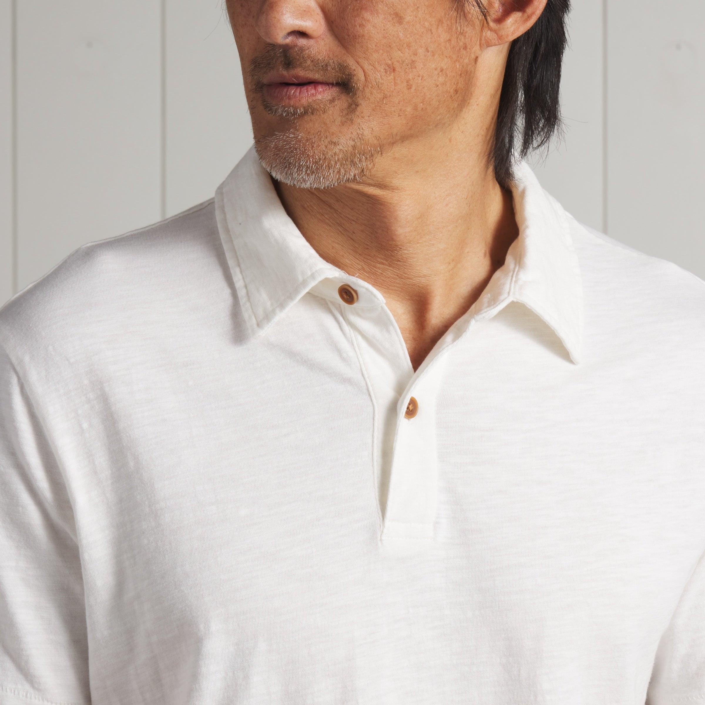 Sunwashed 2 Button Polo - White Product Image