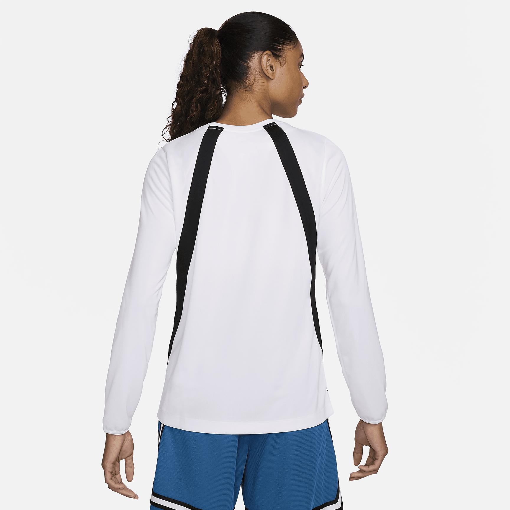 Nike Womens Nike Dri-Fit L/S Pregame Top - Womens Black/White/Black Product Image