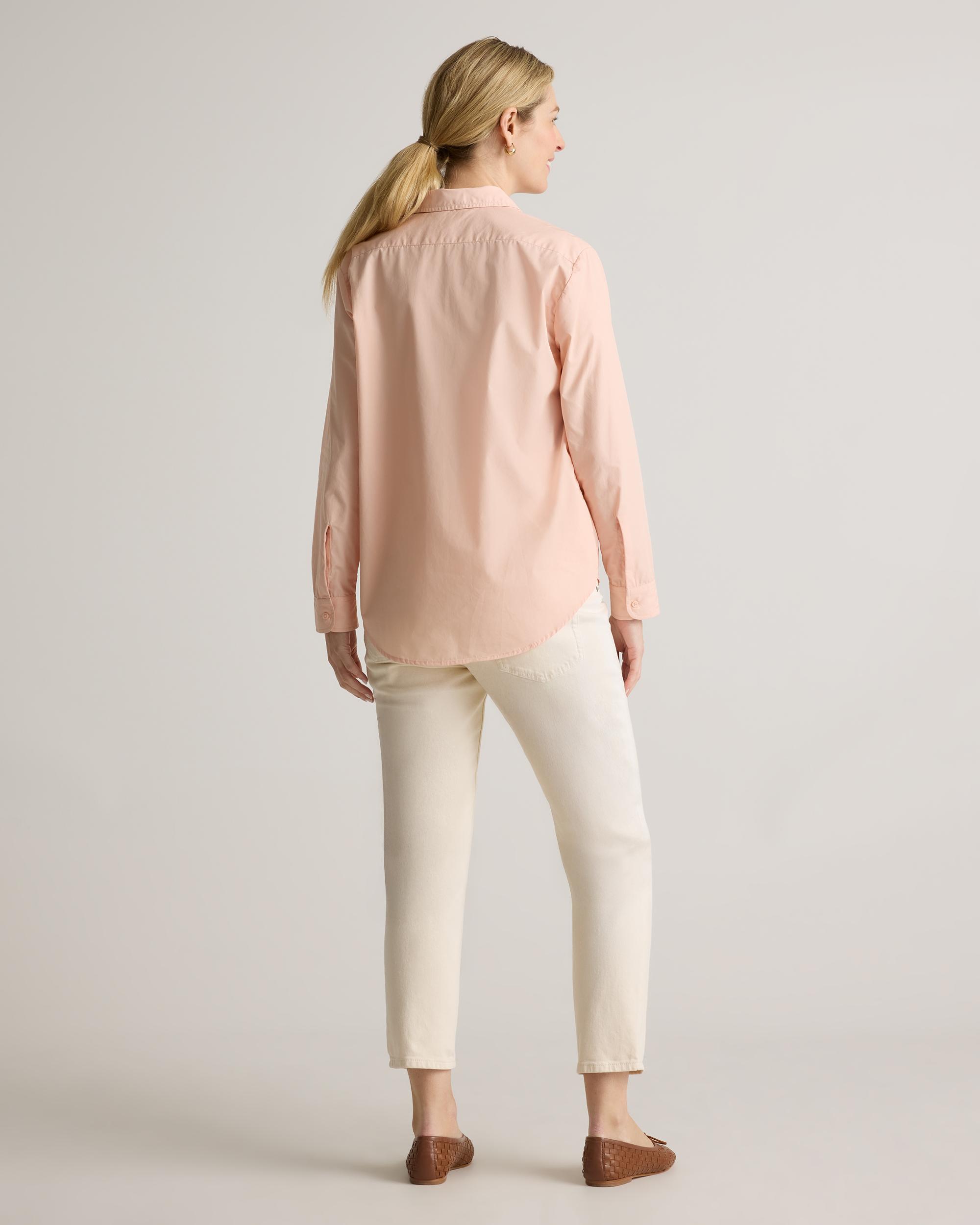 Quince | Women's Poplin Maternity Long Sleeve Shirt Organic Cotton Product Image