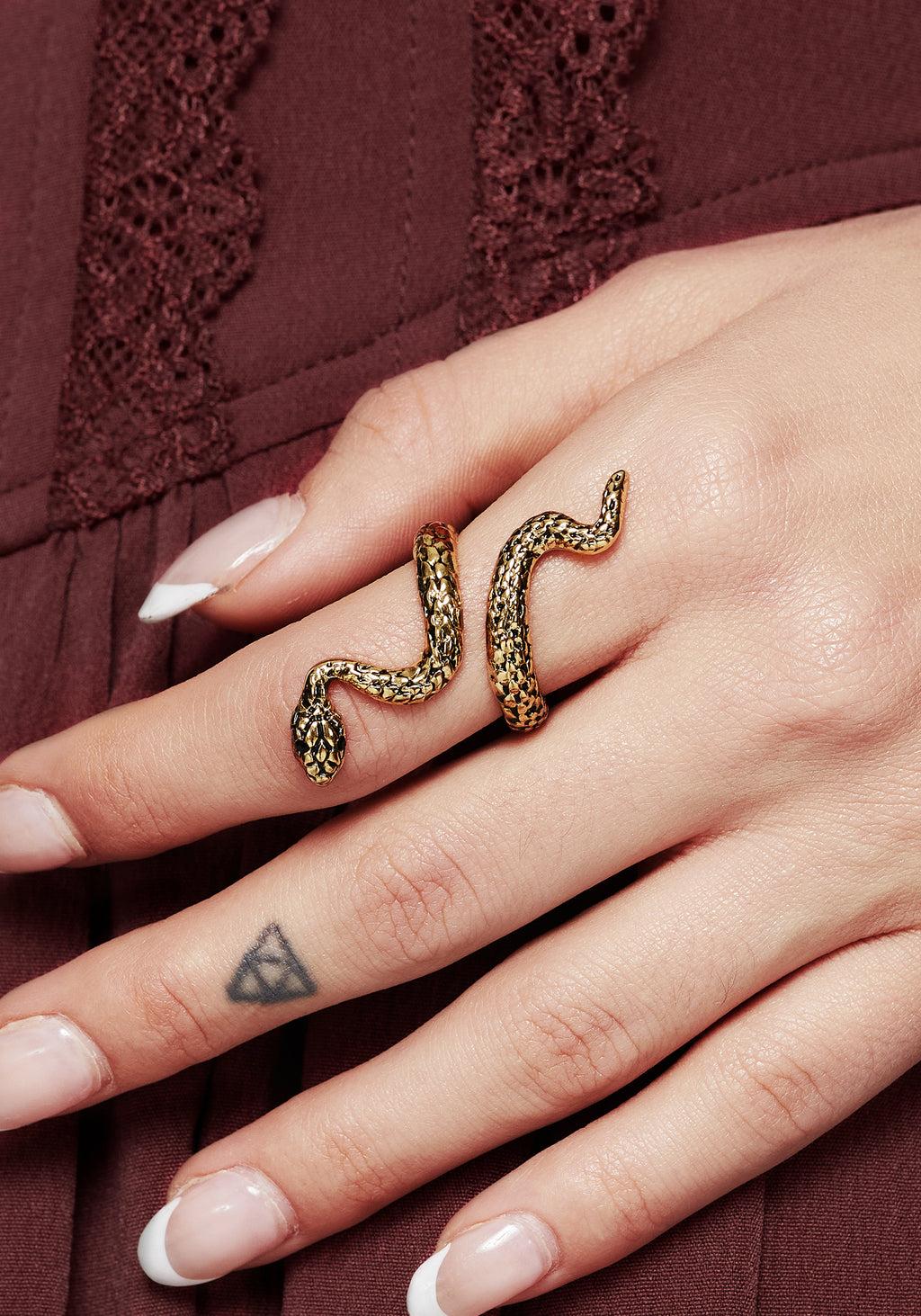 Damballa Snake Ring - Gold Product Image