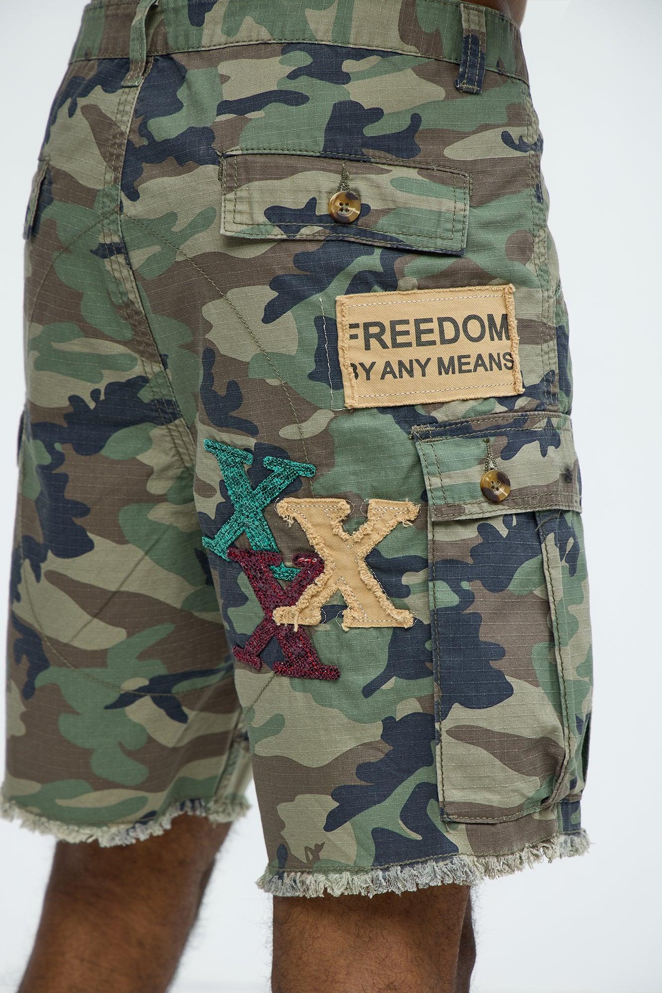 On Command Paint Splatter Camo Shorts - Camouflage Product Image